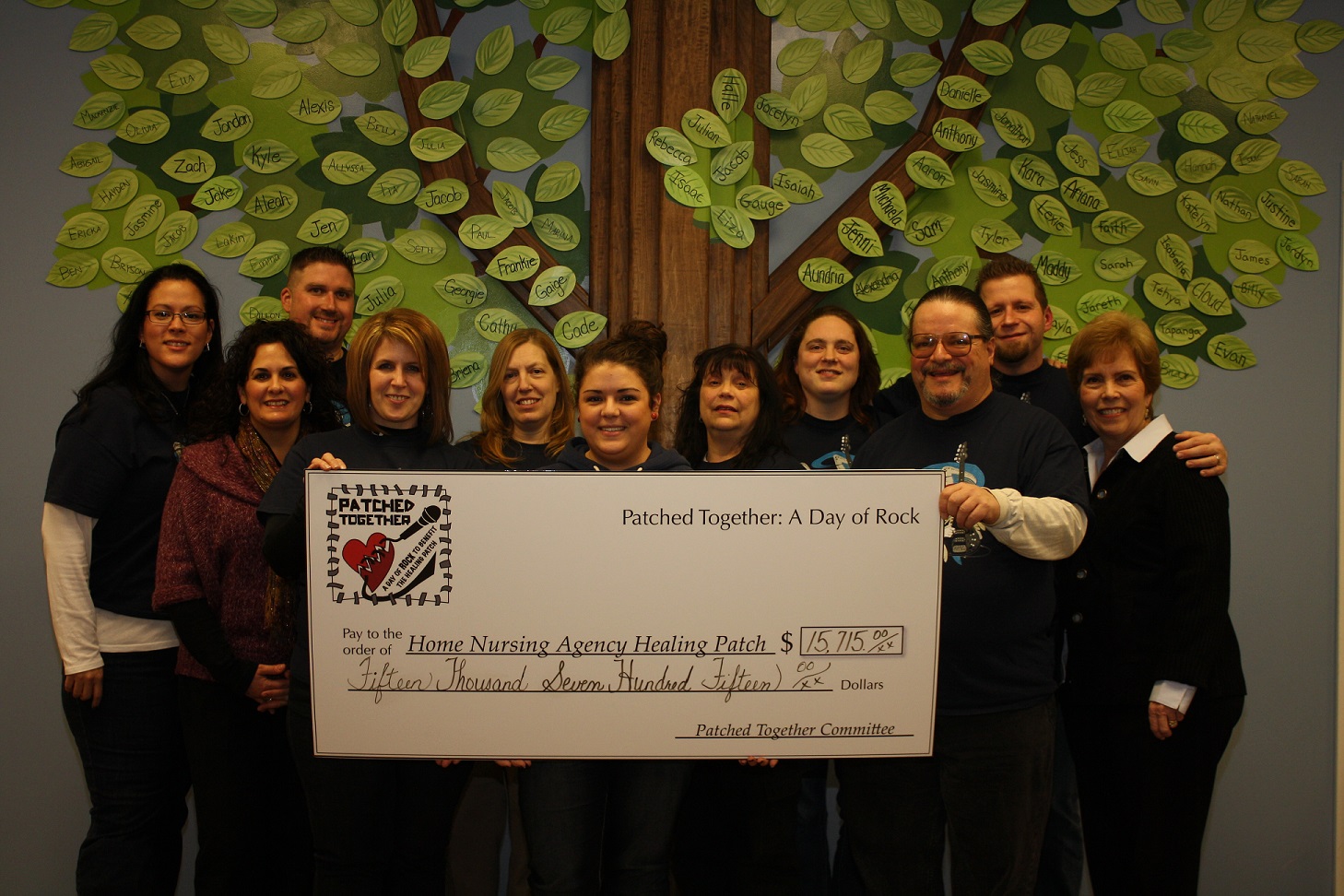 Patched Together 2013 raises nearly $16,000 for Home Nursing Agency's Healing Patch for grieving children.